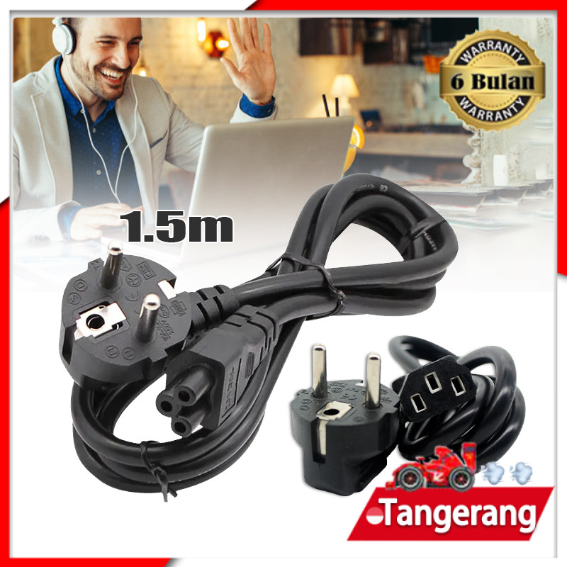 Kabel Power Laptop 3 Lubang / Kabel Power Adaptor Laptop Hp 1,5 m
