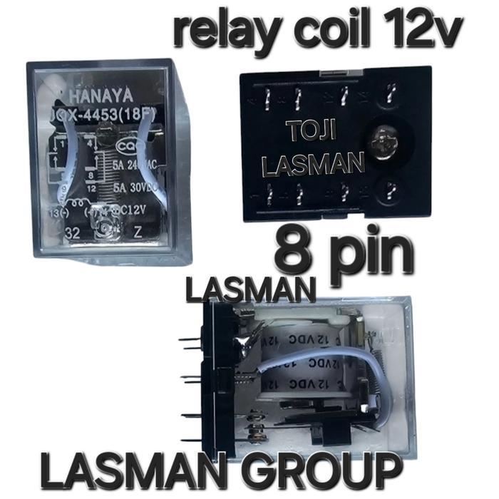 relay 12v 8p kaki 8 relai 12 volt 12 v volt 8 pin jqx 4453 8p sp