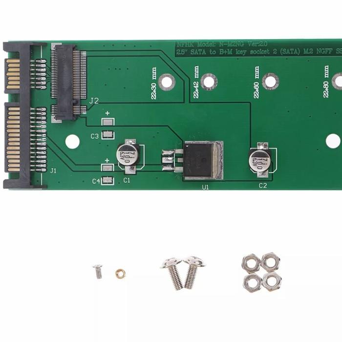 adapter converter ssd m.2 sata to sata 3 ssd laptop pc - Hijau