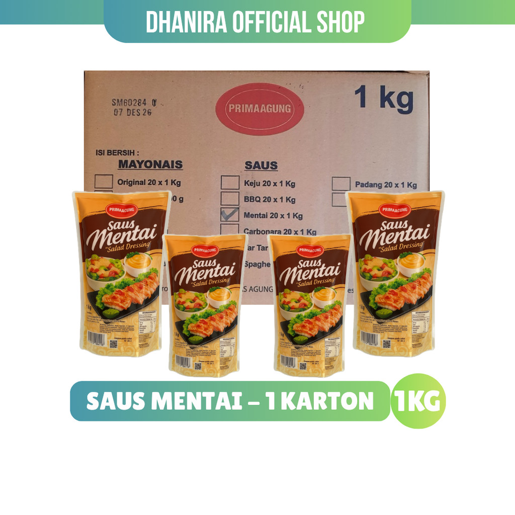 Saus Mentai Prima Agung 1 Karton / Dus | Saus Mentai Original Premium untuk Rice Bowl, Sushi & Dimsu