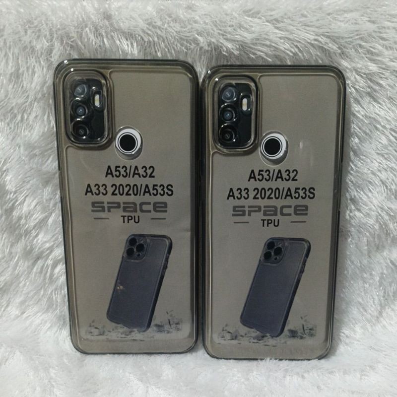 Soft Case For Oppo A53 A53S A33 2020 Silikon Clear Hitam Pelindung belakang HP+Camera