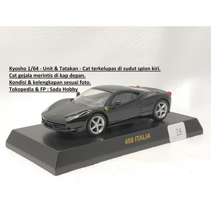 Skala 1/64 Ferrari 458 Italia Hitam Kyosho