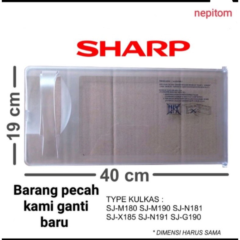 Tutup freezer kulkas Sharp bukaan kesamping  100% original Sharp