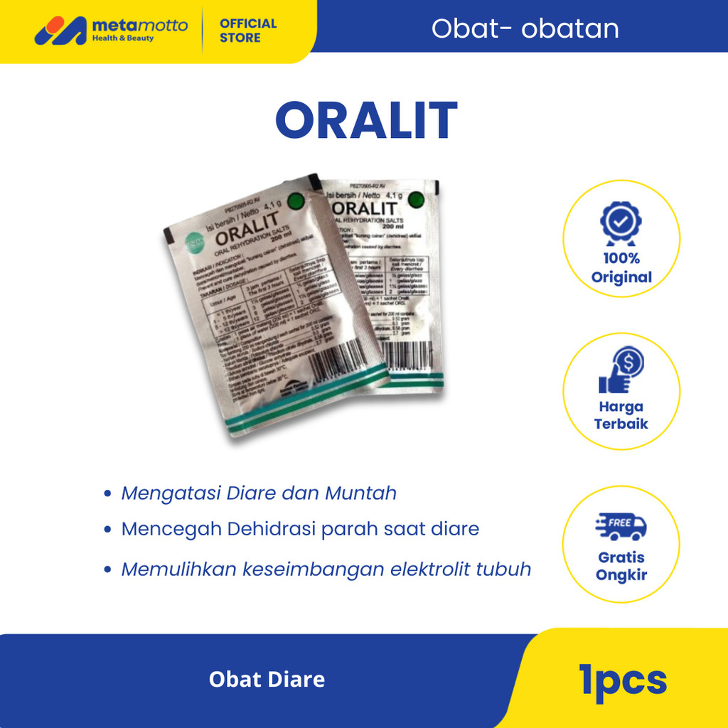 Oralit 1 Sachet - Larutan Pengganti Cairan Tubuh