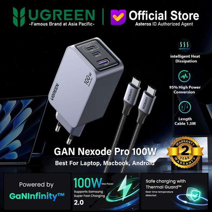 Next SmartCell UGREEN Charger GaN Pro Mini Size PD Type C Fast Charging 100W - SET GAN PRO 100W