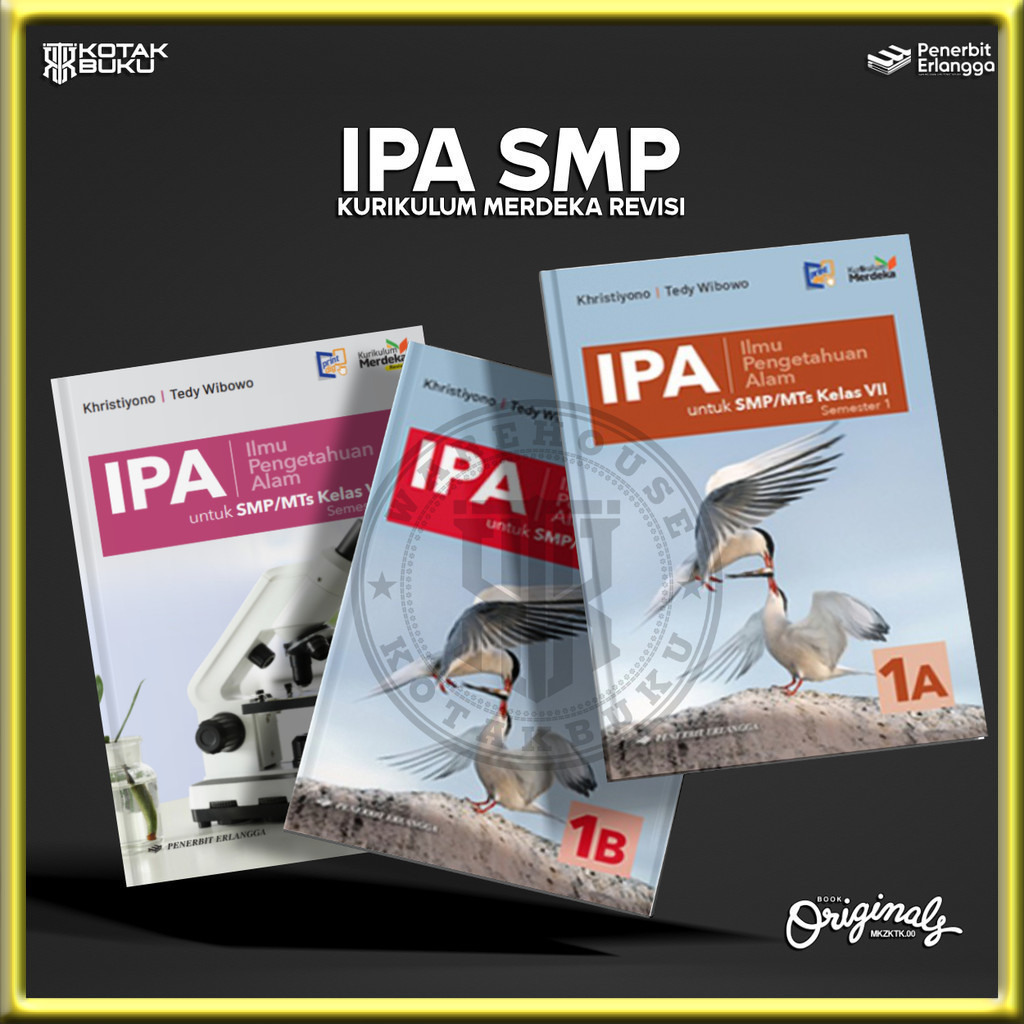[ Erlangga ] Buku IPA Kelas 7 8 SMP Kurikulum Merdeka Revisi Terbaru