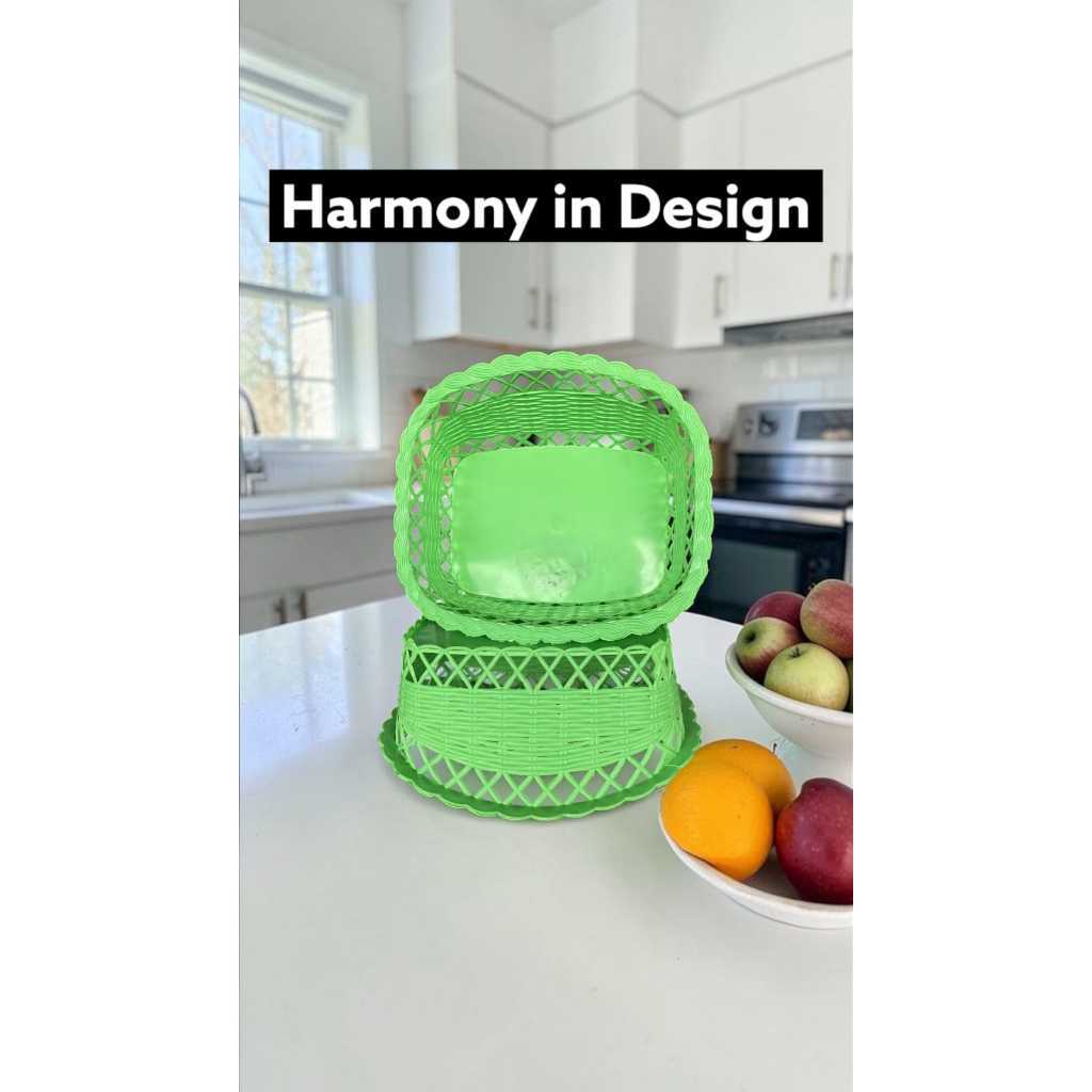 Keranjang Plastik Serbaguna Tempat Buah Dan Parcel Warna Pastel/Keranjang Leticia