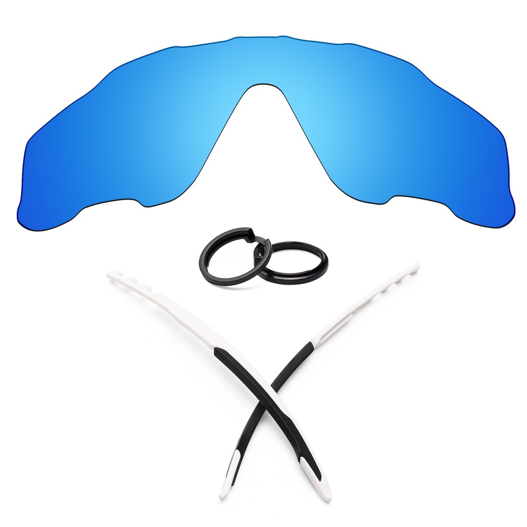 ezoptix123 Polarized / Non-Polarized Lenses & Temple Slider & Icon Ring Replacement for Oakley Jawbr