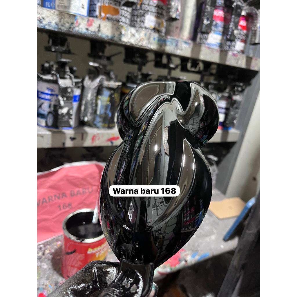 cat hitam deep black/cat hitam super pekat pu/cat motor dan mobil bahan pu 100%