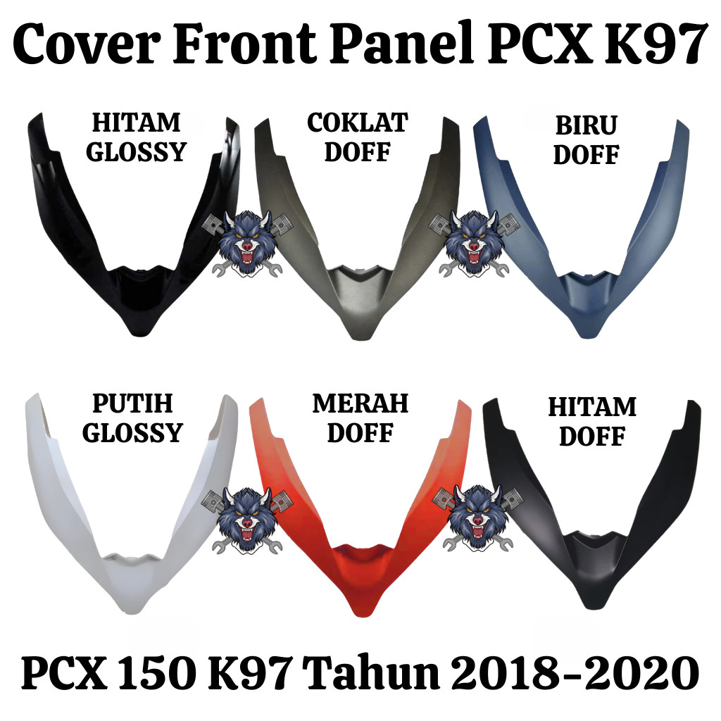 Cover Front Panel Depan PCX K97 150 2018 - 2020 Hitam Glossy Hitam Doff Coklat Doff Biru Merah Putih