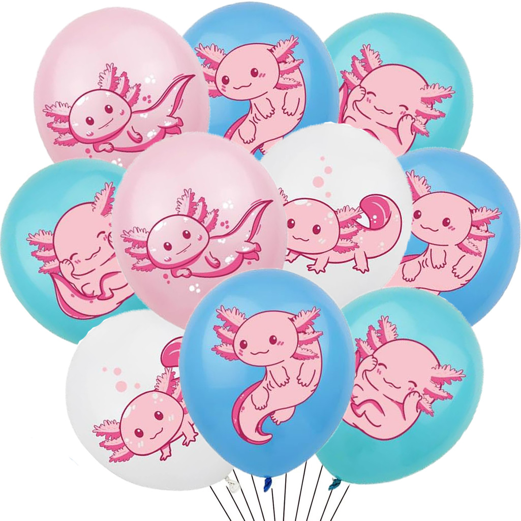 Axolotl Party Decoration Axolotl Party  Balloons Axolotl Party tablecloth Axolotl Party Supplies