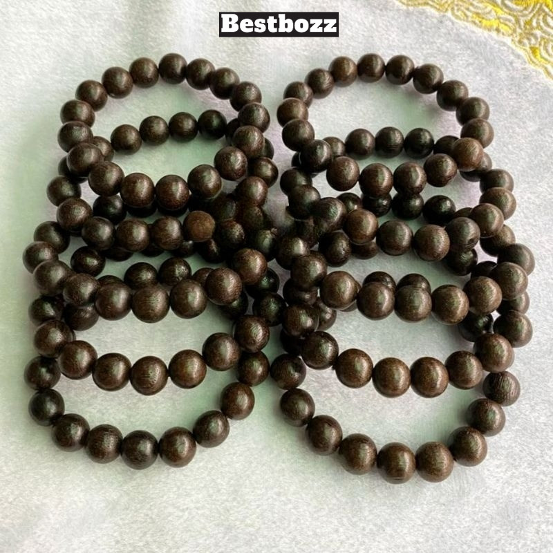 GELANG GAHARU MERAUKE HITAM WANGI TENGGELAM KUALITAS ASLI SUPER / NATURAL AGARWOOD UNISEX BRACELET /