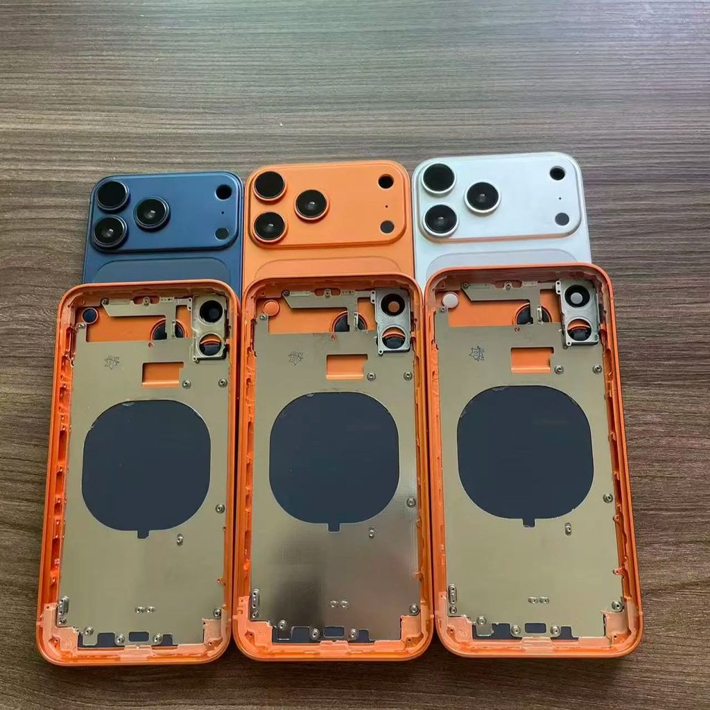 Back Battery Housing For iPhone 11 12 TO 17 Pro LITE 17 PRO Max Back Housing Battery Cover Middle Fr