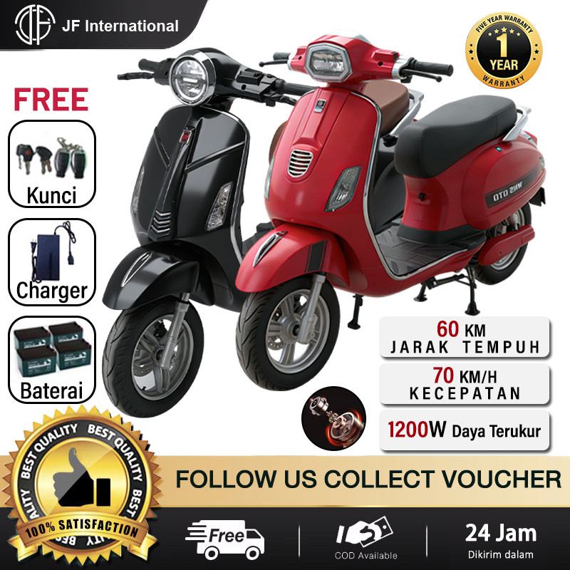 Sepeda Listrik 1200 Watt 60KM/Sepeda Motor Listrik Model Baru Upgrade/Baterai Kapasitas Besar/Jarak 