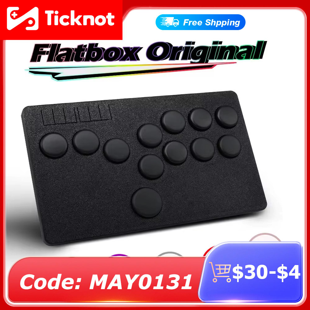 Flatbox Stickless Arcade Stick Controller For PC Pico Mini Style Hot SWAP Kailh Hitbox Fightstick Fo