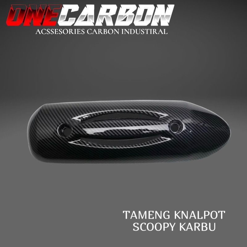 TUTUP KNALPOT SCOOPY KARBU CARBON GLOSY tutup knalpot scoopy karburator Scoopy karburator carbon / c