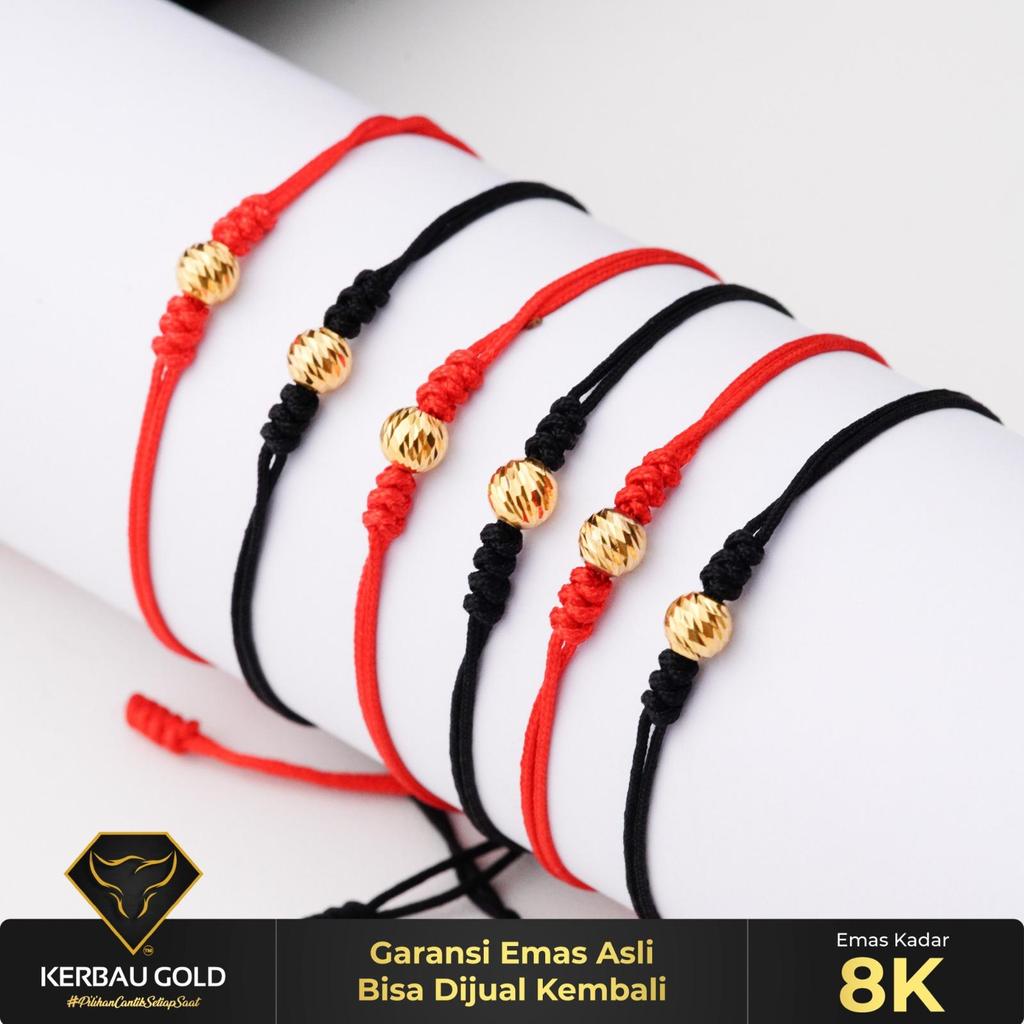[Kerbau Gold] Gelang Emas Candy Kyuti 8K - Emas Asli 100 %