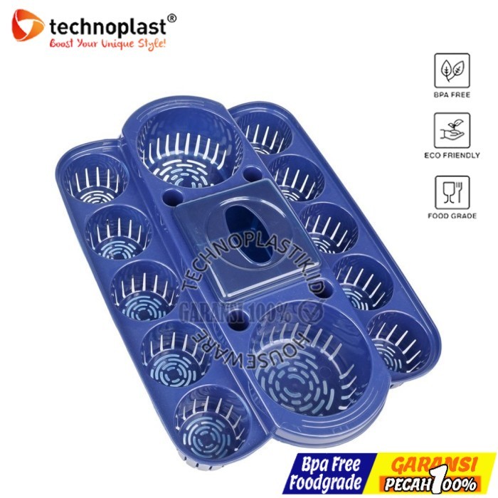 TECHNOPLAST Monochrome Water Snack Serving Set |Tempat Rak Aqua Toples