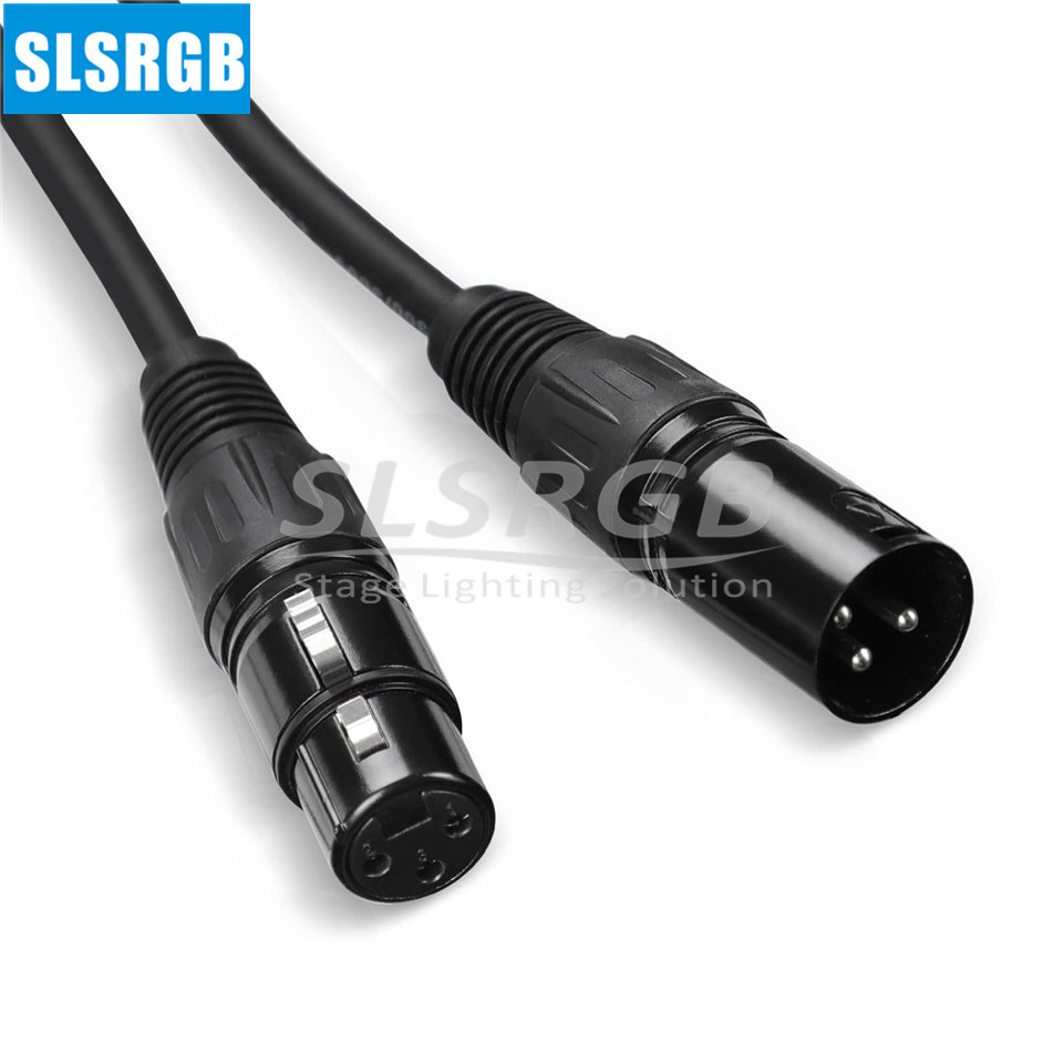 3Pin XLR Dmx512 cable 1.5 meters 2m 3m DMX Cable DMX Line LED Par Moving Head Light Stage Light XLR 