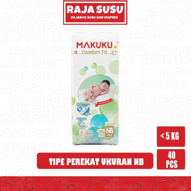 MAKUKU AIR DIAPERS COMFORT FIT TAPE NB40 - RAJA SUSU