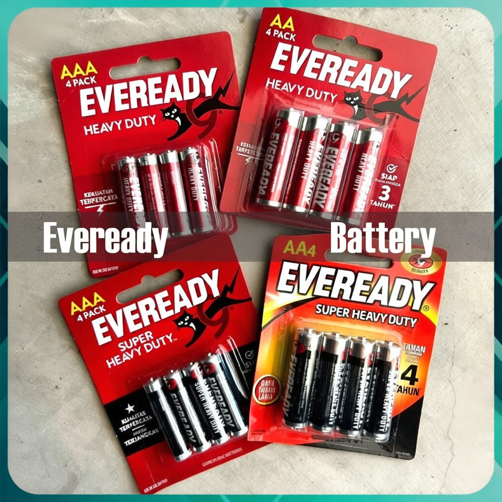 EVEREADY Baterai Super Tahan Lama Asli AA dan AAA, Baterai Tahan Lama untuk Kantor