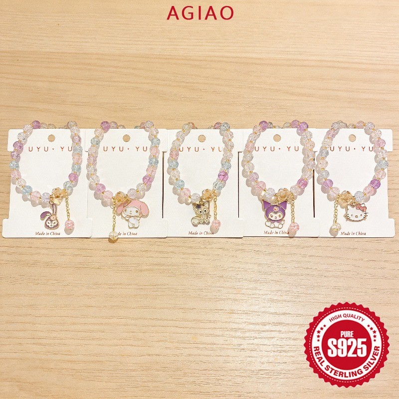 Gelang Anak Lucu Sanrio Gelang Manik-manik Kristal Indah Wanita