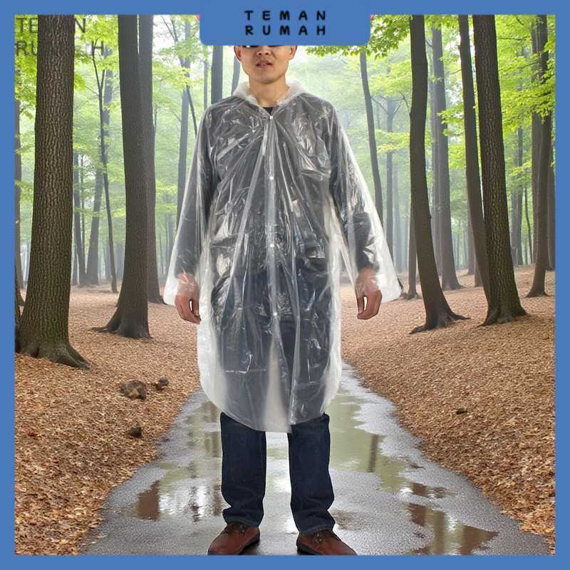 Jas Hujan Poncho Plastik PE Sekali Pakai Waterproof Universal - Y903