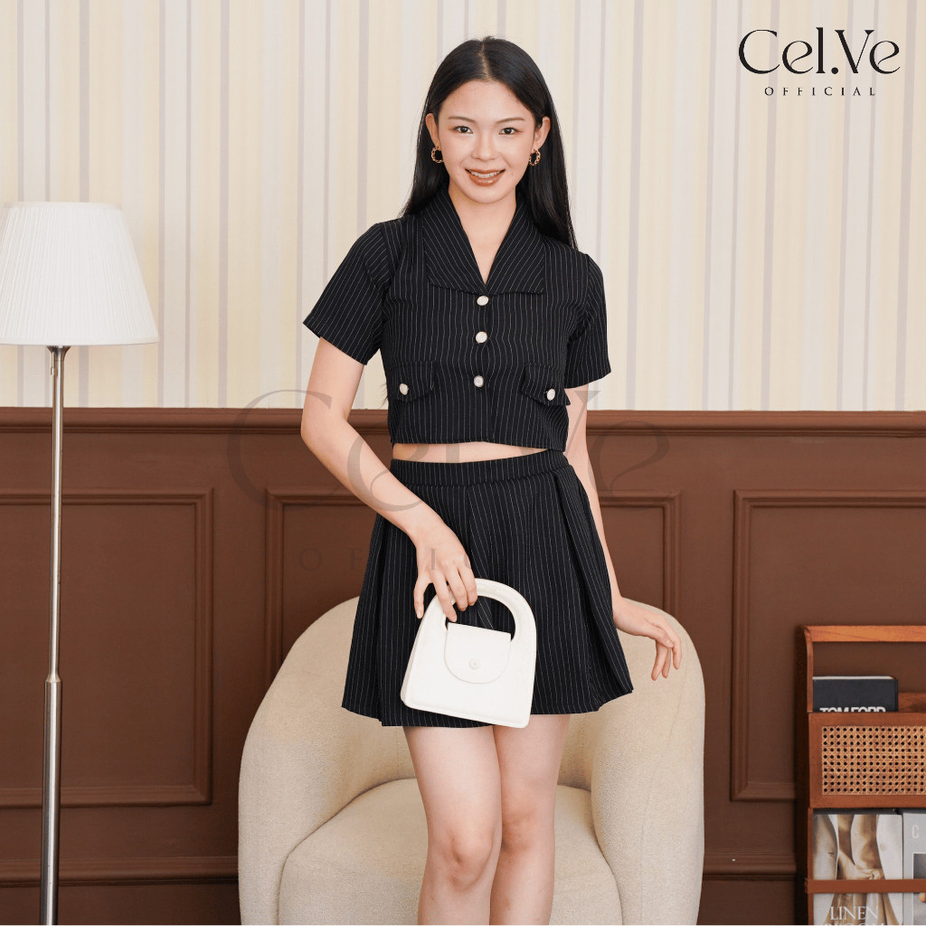 CELVE - Georgina OneSet (Setelan Rok Celana Pendek Semiwol Wanita)