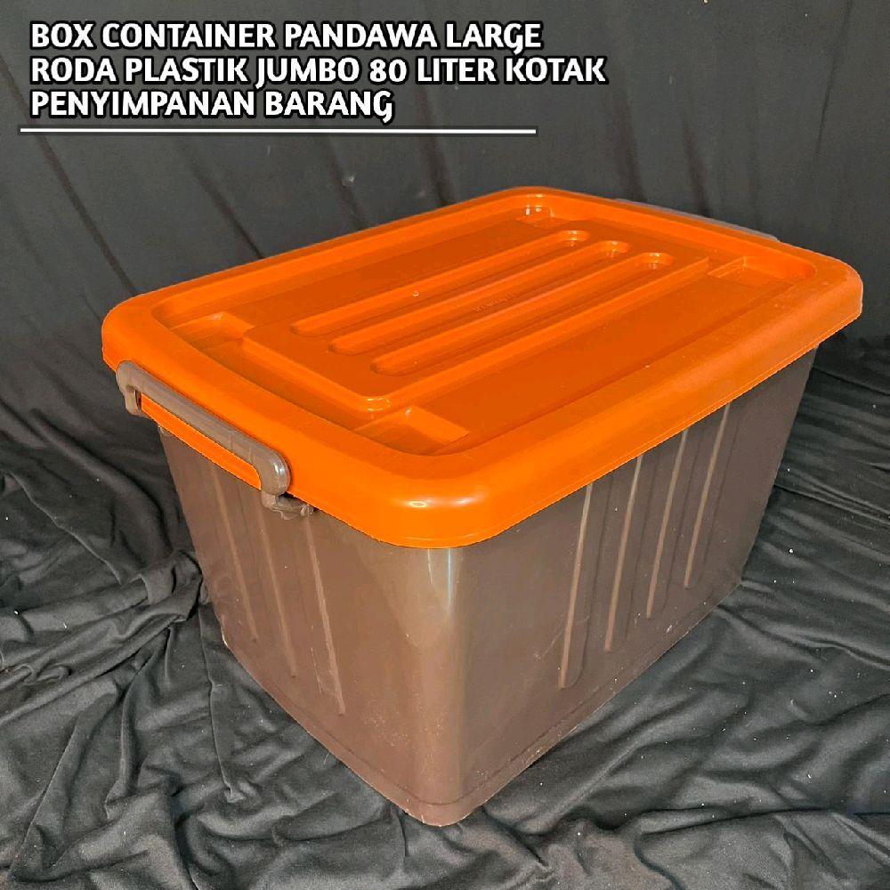 Box Container Pandawa Large Roda Plastik Jumbo 80 Liter Kotak Penyimpanan Barang