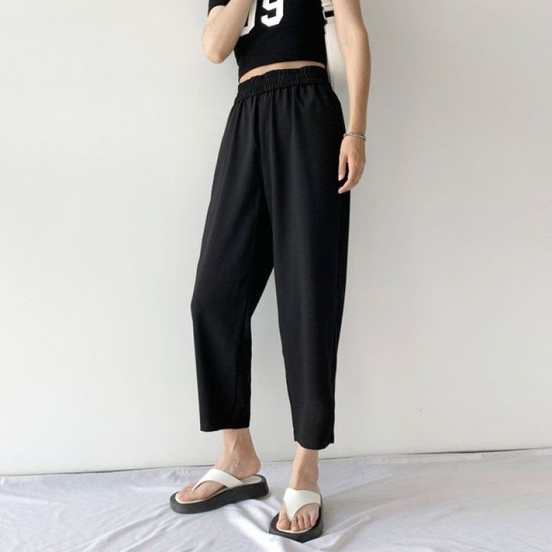 [Celana Oversized] (Bisa Pakai BB 150kg) Celana Harem Ukuran Besar Tipis Musim Panas, Pinggang Tingg