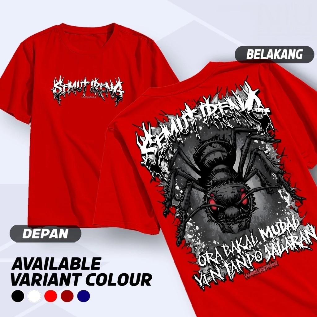 Kaos Semut Ireng/ Kaos Distro Motif Kata Semut Ireng/ Tshirt Pria Wanita / Kaos Pria Wanita Tbk