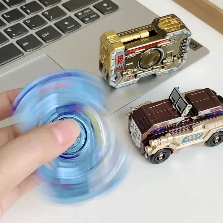 Mainan Putar Bisa Berubah Bentuk Transformasi Toy Multifungsi Premium Gasing 360° Tank Robot Dino Wo