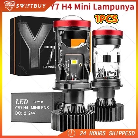 Projie Led Mobil Mini Projie Y7D H4 Mobil Super Terang Lampu Led Mobil Utama Kabut Headlamp Lampu Mo