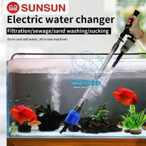 Sunsun HXS Electric Water Changer Aquarium Vacuum Listrik Sand gravel pembersih penyedot Sifon sipho