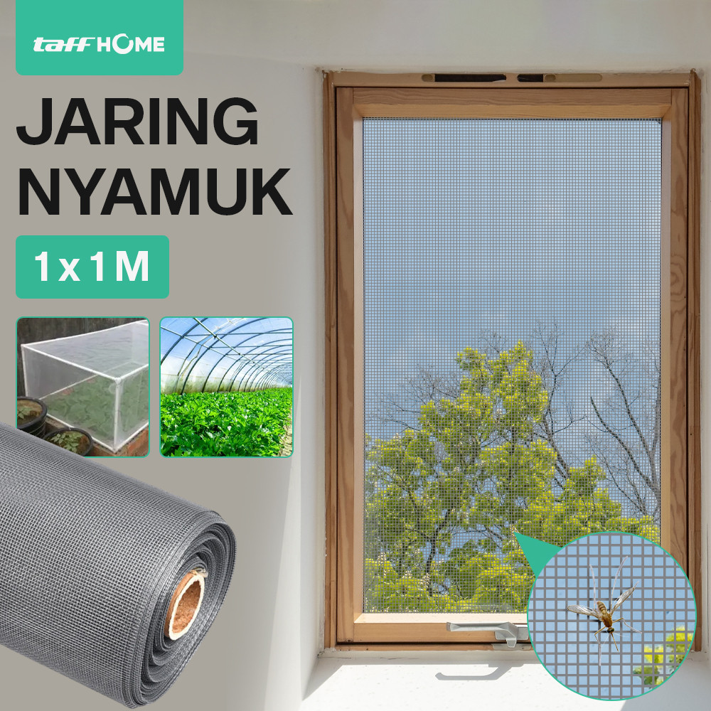 Kasa Nyamuk Jaring Jendela DIY Mosquito Net PP Nano 20 Mesh 1x1M TaffHOME