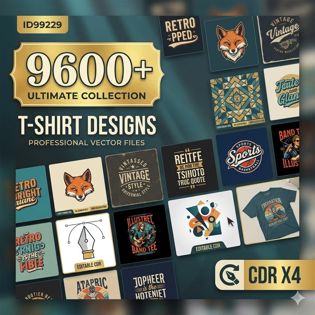 ID99229 - 9600+ T-Shirt Designs CDR X4