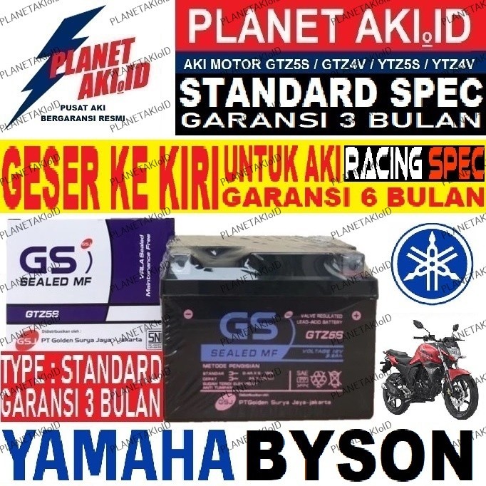 Aki Motor Yamaha Byson Aki Kering Accu Kering MF GTZ5S