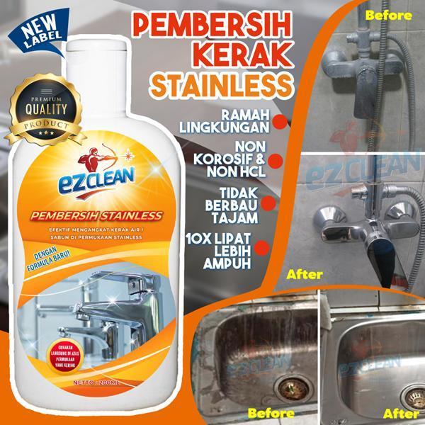 EZCLEAN PEMBERSIH STAINLESS KRAN SHOWER SINK WASTAFEL STAINLES CLEANER Super Ampuh Menghilangkan Ker