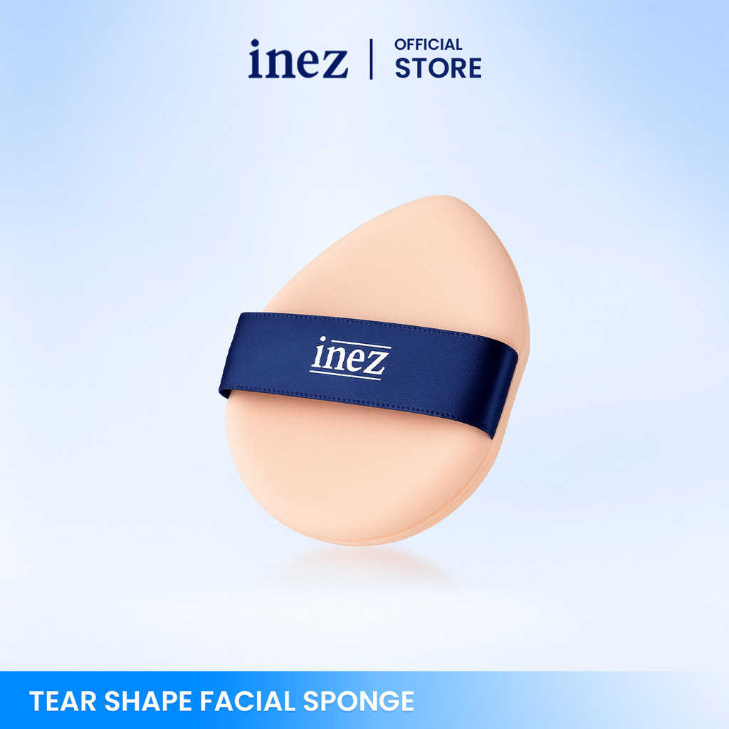 Inez Tear Shape Facial Sponge Bulat Bedak Basah Makeup Spons Multifungsi Soft & Gentle Beauty Blend