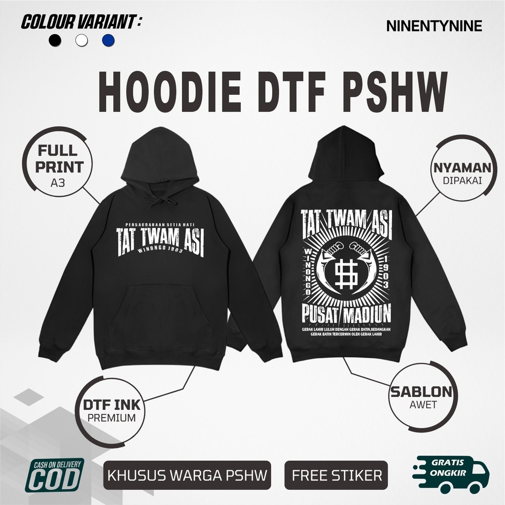 HOODIE PSHW TAT TWAM ASI PUSAT MADIUN JAKET PSHW TERBARU - JAKET SH WINONGO - JAKET HOODIE PSHW SIMP