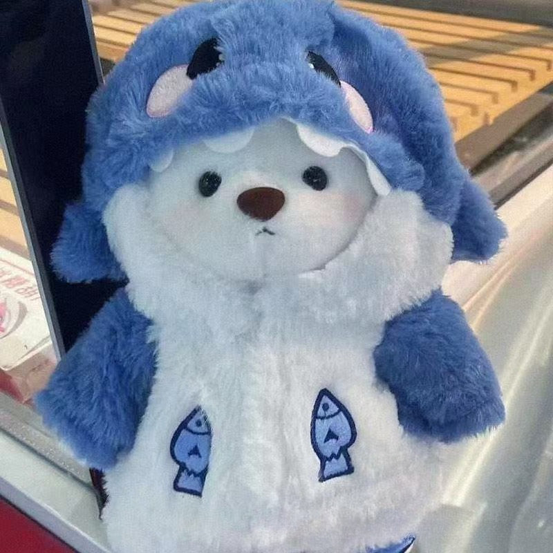 Boneka Beruang Lucu 28Cm Dengan Pakaian Mewah/Boneka Beruang Teddy/Mainan Mewah Lucu/Hadiah Hari Valentine