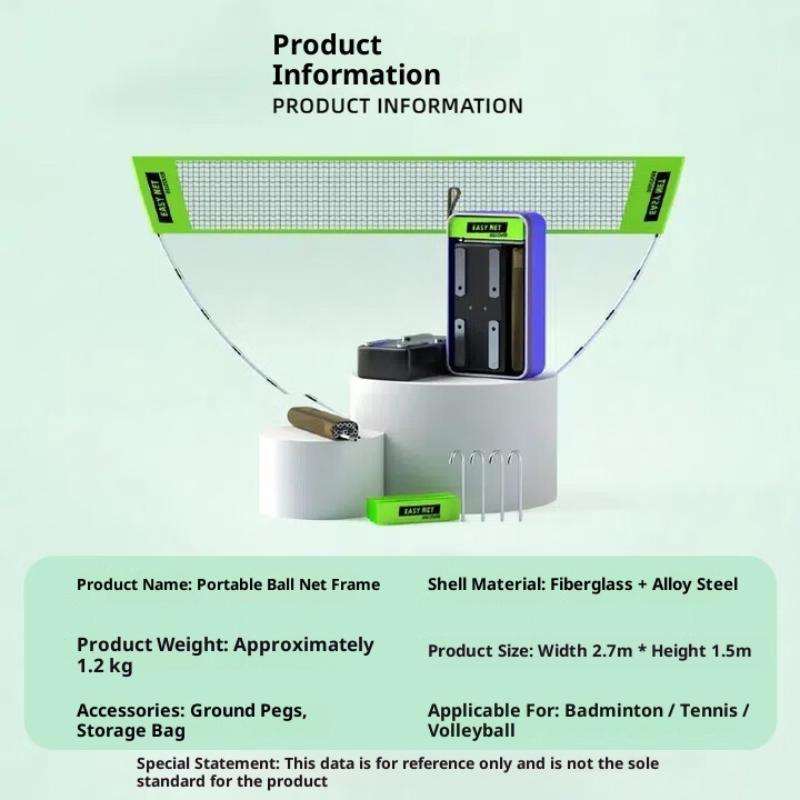 Portable Folding Badminton Net Outdoor Home Outdoor Simple Frame Badminton Net For Pickleballs Tenni