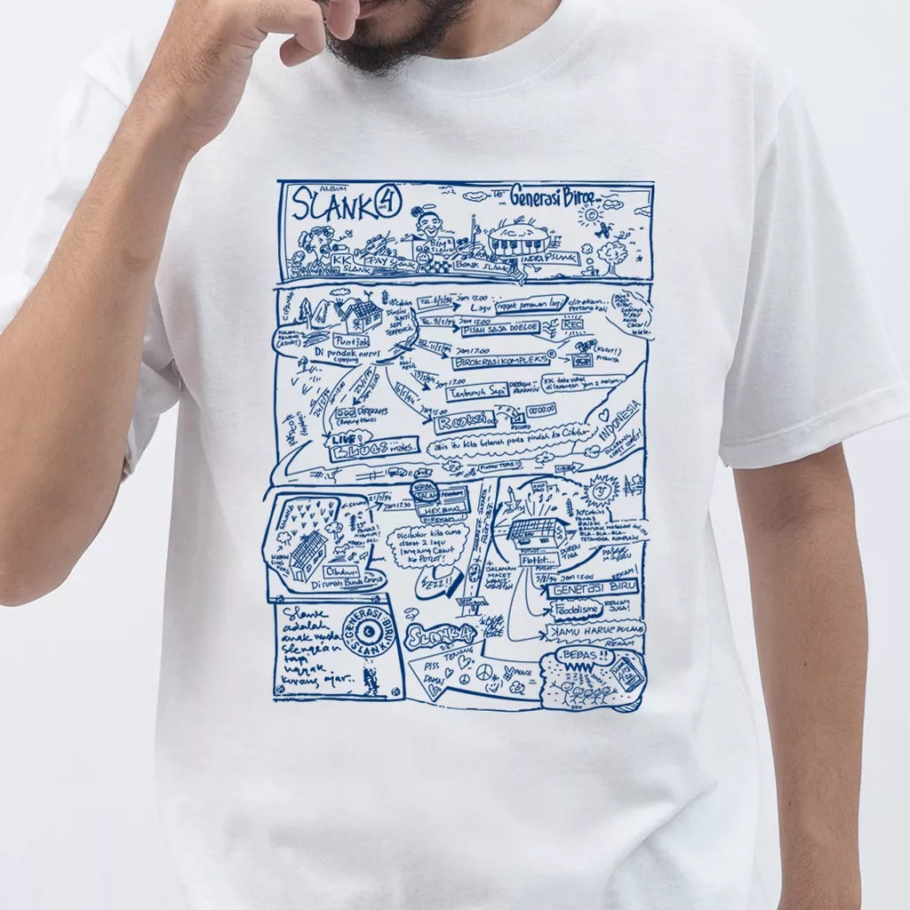 Kaos Musik - Kaos Slank - Kaos Band - GENERASI BIRU - SLANK