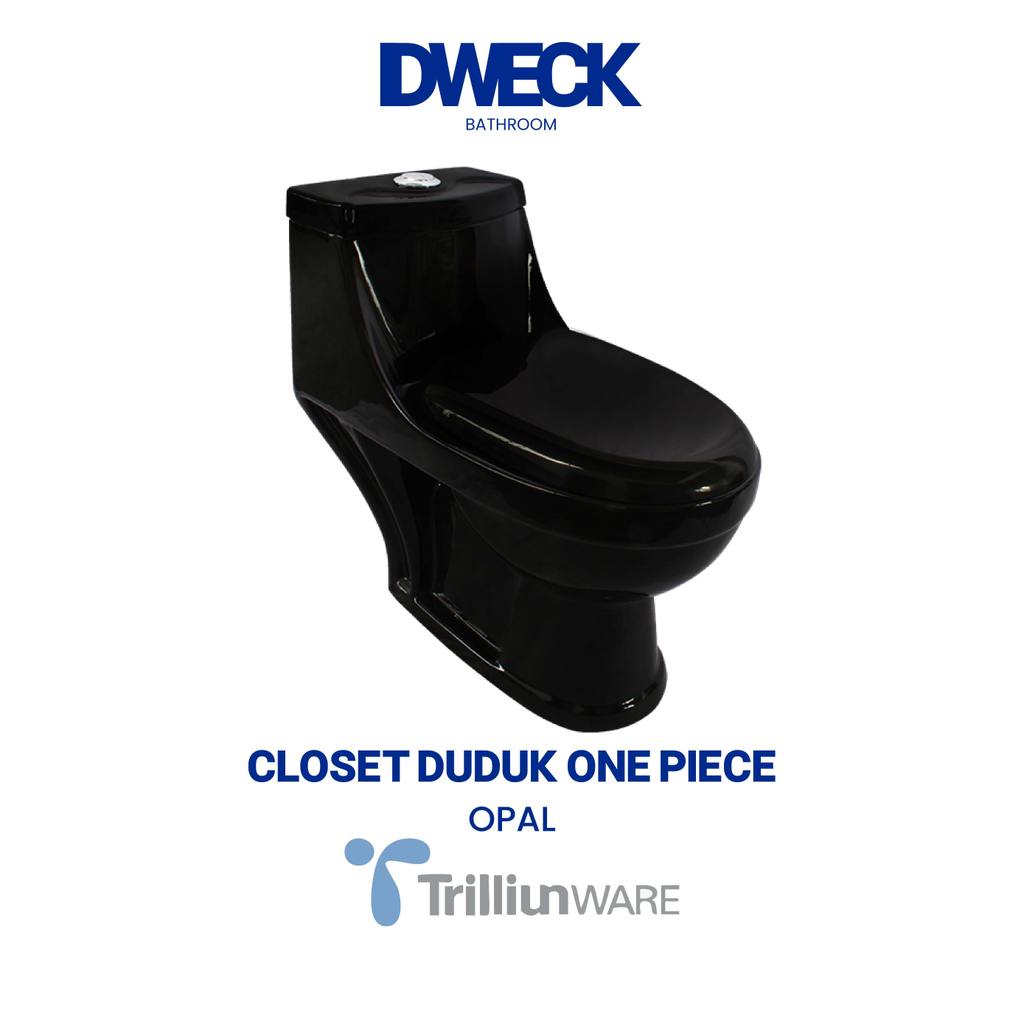DWECK - Trilliunware Closet Duduk Kloset WC Duduk Toilet Duduk HItam Opal Black