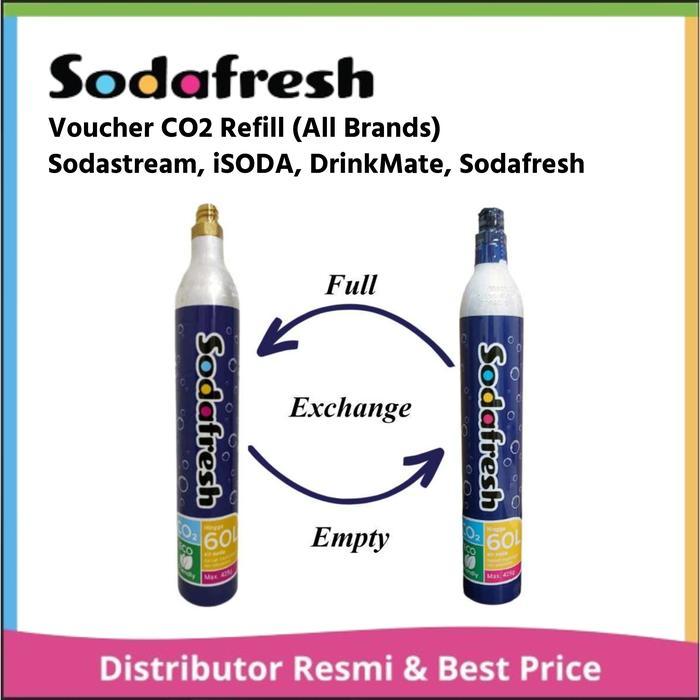SodaStream, Ace, Drinkmate, iSoda, Sodafresh CO2 Voucher Isi Ulang - 1