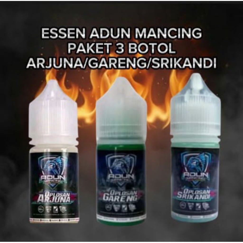 Essen Oplosan Adun Mancing Paket ARJUNA,GARENG,SRIKANDI Cocok Buat combo oplosan 3 varian