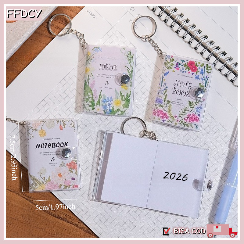 Gantungan Kunci dengan Buku Mini - Catatan Portable Super Kecil untuk Kata & Password, Hadiah Kreati