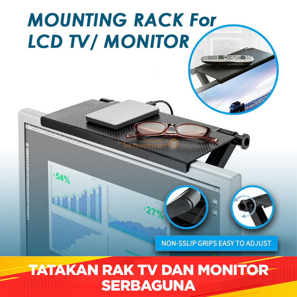TERLARIS Bracket Rak Gantung Stand Rak Atas TV Bracket Tv Screen Top Shelf Tatakan Holder Ambalan At