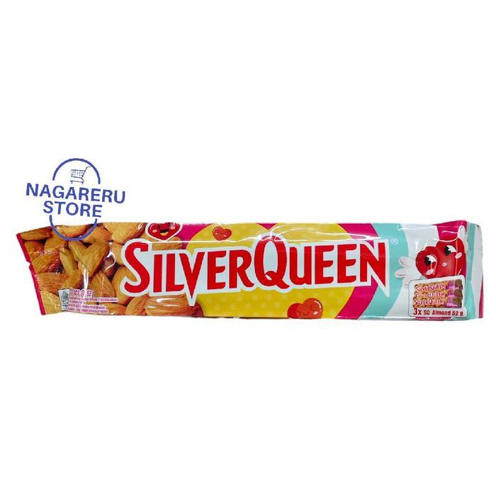 Silverqueen buy 2 get 1 promo pack almond  3 x 52gr