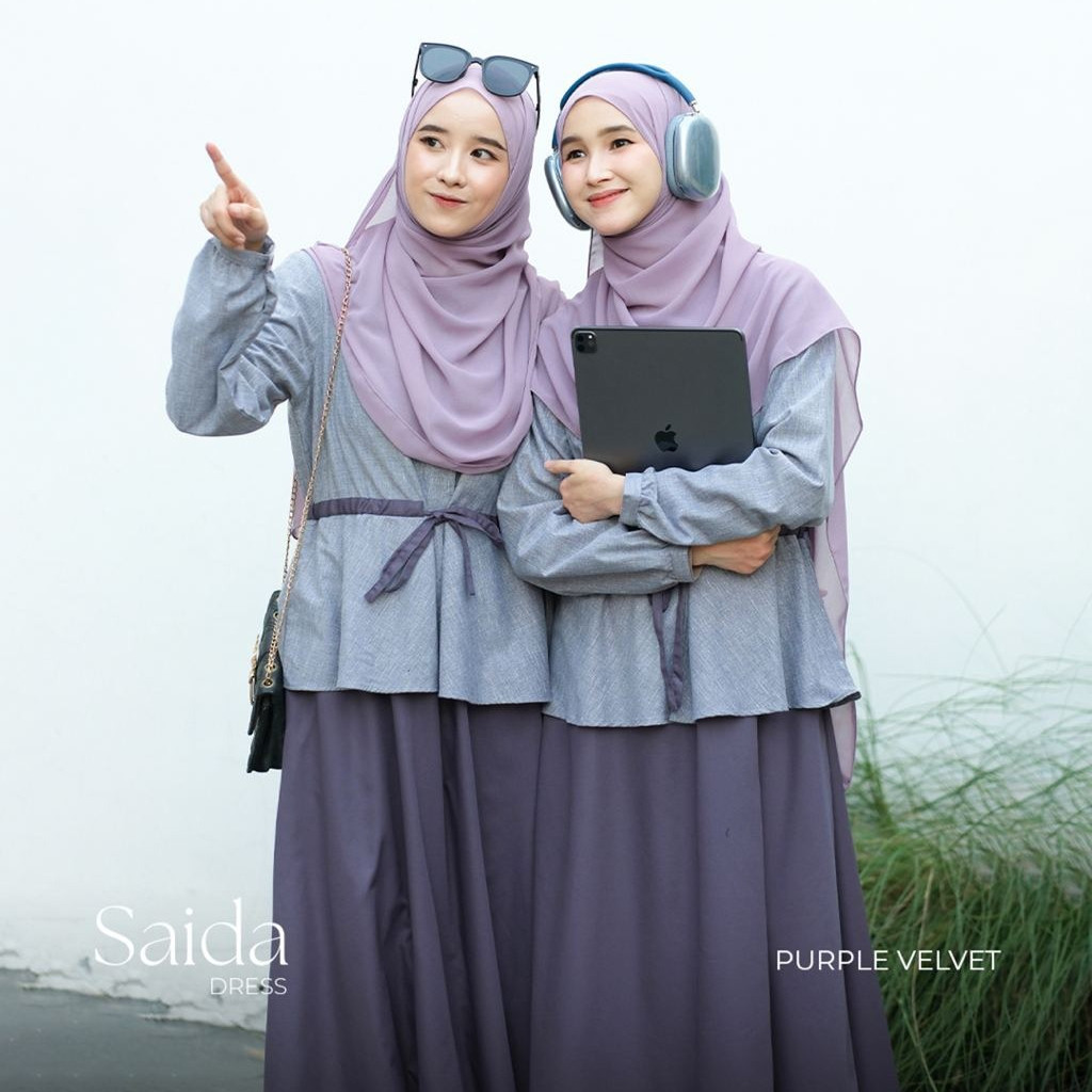 Gamis Remaja Kondangan Simple Elegan Terbaru 2026 Yasmeera Saida Dress ( Gamis 2 in 1)